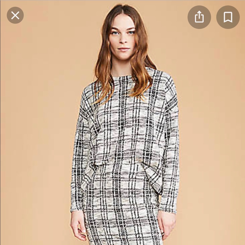 ISO: Lou & Grey Textured Plaid Sweater